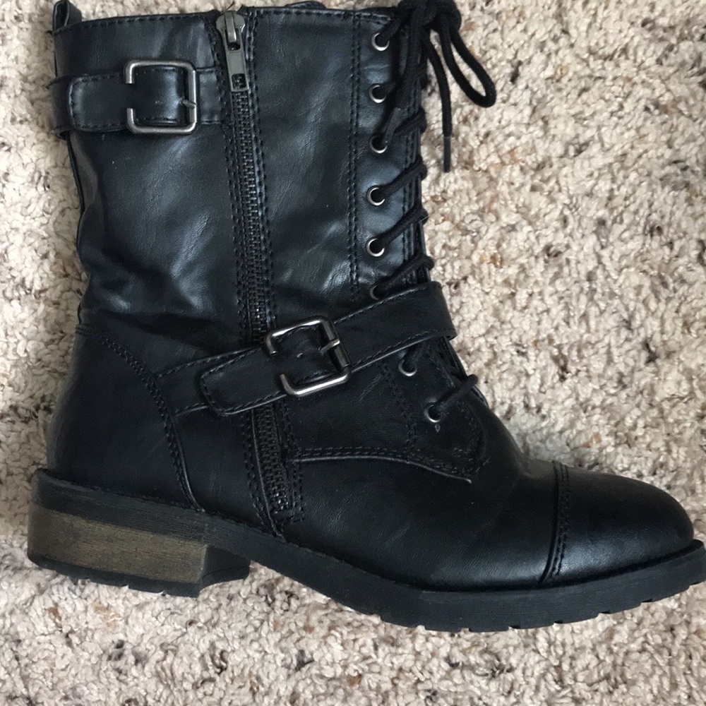 Women’s Black Moto Boots